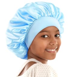 Kids Sleeping Cap Satin Night Sleep Cap Wide Band Elastic Turban Headwear Bonnet Hair Care Cap Infant Bonnet Toddler Hat