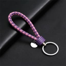 PU Leather Braided Woven Rope Wristlet Keychain Strap For Men Women Quality DIY Key Chains Bag Car Key Ring Jewelry Accessories