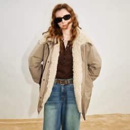 TOYOUTH Women's Down Jacket 2025 Winter New 90% Down Teddy Fleece Jacket Retro Barn Style Warm Outerwear
