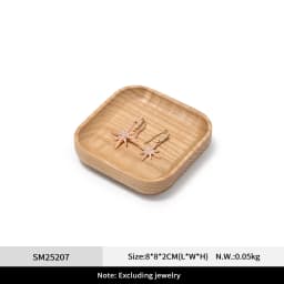 Oirlv Wooden Jewelry Tray Set Ring Storage Box Necklace Display Stand Watch Storage Box Entrance Decoration Car Key Organizer