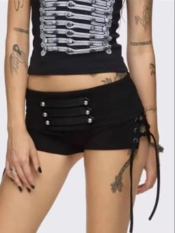 Nibber Patchwork Shirring Short Women High Street Hottie Trend Rivet Metal Hollow Skinny Sexy Hottie Midnight Club Party Outfits