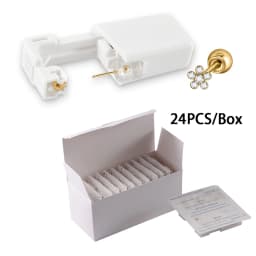 24PCS/Box Disposable Sterile Ear Piercing Unit Ear Cartilage Tragus Helix Piercing Gun More Safety Piercer Tool For Piercing