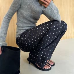 2026 Autumn and Winter New Loose and Comfortable Polka Dot Long Straight Pants Design Temperament Fashion Casual Commuting