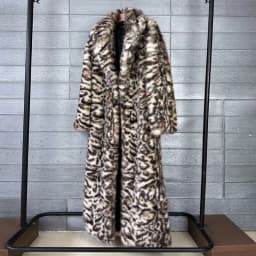 DEAT 2026 Winter Thick Leopard Print Faux Fox Fur Coat For Women Contrast Color High Quality Suit Collar Overcoat 11A06743