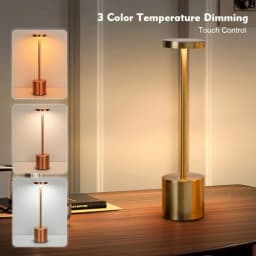 LED Table Lamp Touch Sensor Rechargeable Desktop Night Light Wireless Reading Lamp for Restaurant Hotel Bar Bedroom Decor Light
