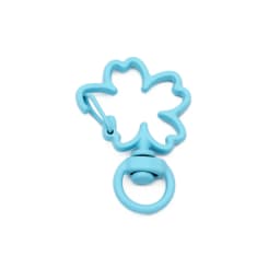 10pcs/lot Lovely Candy Colors Sakura Shape Lobster Keychain Lobster Clasp Hooks Key Circle for Key Ring Clasp DIY Making
