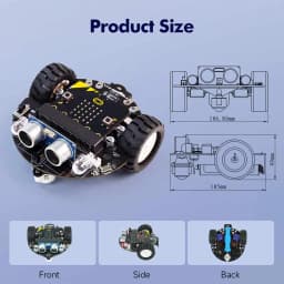 Yahboom Smart Robot Car Kit for BBC Micro:bit STEM Science Kits Coding Robots Microbit Car Handle Support MakeCode Programming