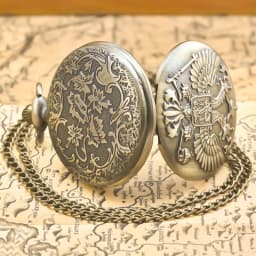 Vintage Bronze Steampunk Double-Headed Eagle Carved Gift Quartz Necklace Series Men's And Women's Commemorative Pocket Watch