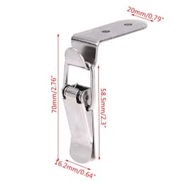 1PCS Stainless Steel 304 Toolbox Locking Latch Hasps Metal Toggle Catch Clasp Box Loaded Hinges Furniture Hardware Accessories