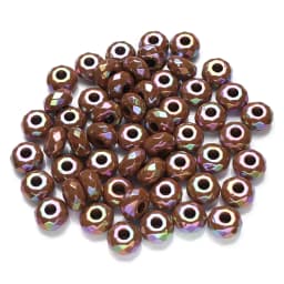 20Pcs 15mm White Brown Acrylic Round Big Hole Beads Loose Spacer Bead For DIY Necklace Bracelet Earring Jewelry Making Accessory