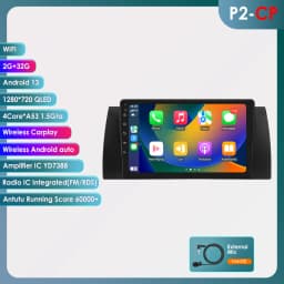 Hizpo 2 Din Android Auto Radio For BMW 5 E39 1995 - 2003 E53 X5 M5 Carplay 4G Car Multimedia GPS 2 Din Smart Car Systems AI Voice