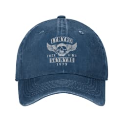 Lynyrded Free Bird Skull Skynyrded Unisex Baseball Cap 1973 Distressed Washed Hats Vintage Outdoor Activities Adjustable Sun Cap