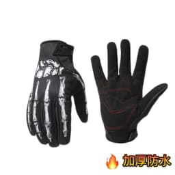 Winter fleece-lined waterproof skull New 2-color Ghost Claw Riding Outdoor Sports Personalized Touchscreen Gloves
