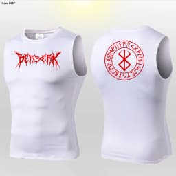 Anime Berserk Guts Print Compression Vest Men Gym Fitness Mens Vest Quick Dry Bodybuilding Tank Top Muscle Sleeveless Shirt