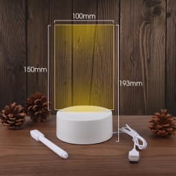 Acrylic Led Lights Message Board Night Light Lamp baby Transparent 3D Writing Board Night Lights For Bedroom Desk