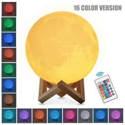 16 Colors LED Night Light For Kids 3D Printing Moon Light Remote Touch Control Moon Lamp For Kid Friend Birthday Gift