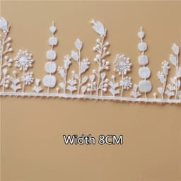 Lace Tassel Trims for DIY, Handmade Necklace Pendant, Pink, White Flowers, Leaves, Home Sofa Curtain Skirt, RS3031