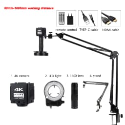 Yizhan 2K/4K HD Digital Microscope For Soldering HDMI USB VGA Camera 215X 180X 150X 130X Zoom Lens IMX415 IMX327 IMX678 Sensor