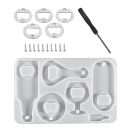DIY Bottle Opener Tools Set Resin Molds Beer Opener Silicone Mold Making Jewelry Casting Wine Corkscrew Screwdriver Wrench Kit
