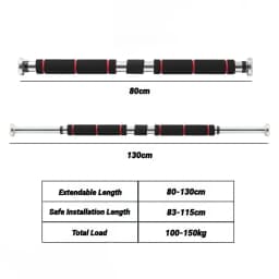 150kg Adjustable Door Horizontal Bars Exercise Home Workout Gym Chin Up Pull Training Bar Sport Fitness Wall Tension Muscle