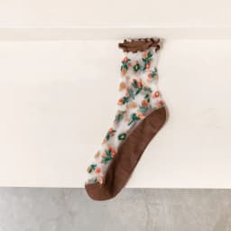 Floral Embroidery Crystal Silk Socks Summer Ultra-thin Transparent Vintage Lace Socks Women Sweet Girls Kawaii Cute Ruffle Socks