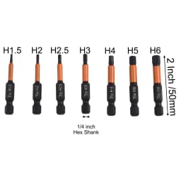 7PC Magnetic Hex Head Wrench Drill Bit Set 1/4 Bit Set H1.5-H6 Inner Hexagonal Shank Screwdriver Head Hand Repair Tools
