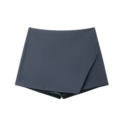 Women's Asymmetric Solid Color Skort Casual Side Zipper Shorts Skirts for Spring Summer Fashion