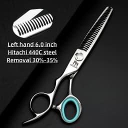 Professional Left Hand Scissors,6-6.5-6.8 inch Hair Cutting Scissors,Japanese 440C Steel,High Quality Barbershop Accessories