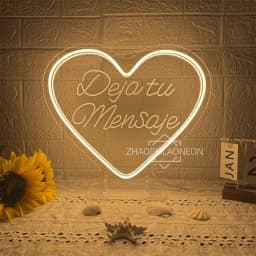 Leave A Message Neon Sign LED Spanish Dejar un mensaje Led Neon Light Coffee Bar Room Decor Sign Wedding Bedroom Decoration