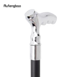 White T Wave Shape Walking Cane Fashion Decorative Walking Stick Gentleman Elegant Cosplay Cane Knob Crosier 93cm