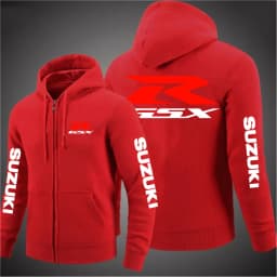 2025 Spring and Autumn Suzuki RGSX Logo Super Motorcycle Hoodie Jacket Commuter Men's Hooded Zipper Hoodie 