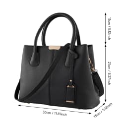 Voltsify Vintage Casual PU Leather Tote Handbag with Adjustable Removable Shoulder Strap