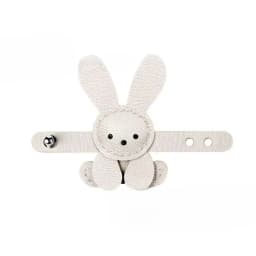 Cute Cartoon Bunny Bag Charm Adjustable DIY Bag Pendant PU Leather Solid Color Bag Decoration