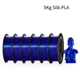 GEEETECH 5Kg 3D Silk PLA Filament 1.75mm Spool Wire For 3D Printer Material Silk Smooth Finish, Good Color Reproduction