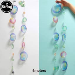 1pc String 2m Under the Sea White Bubble Garlands Hanging Banner Little Mermaid Birthday Party Photo Props Baby Shower Decors