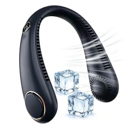New Portable Neck Fan Upgraded, Long Battery Life Battery, Neck Support, 5 Speeds Gears Adjustment, Outdoor Wearable Hands-Free