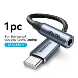 [2Pcs] Vention USB Type C to 3.5mm Jack Earphone Adapter Headphone USB C Cable Audio Adapter with DAC For iPhone 17 16 15 Xiaomi