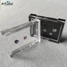 Sale Adhesive Loose Diamond Box Transparent Gemstone Storage Case Stone Packaging Show Case Sticky Gems Organizer Holder Tray