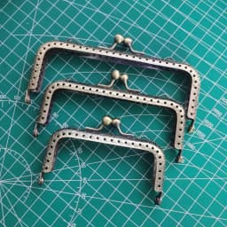 10pcst DIY 8.5 10.5 12.5 Cm Elegant Press Antique Bronze Square Metal Purse Frame Handle For Bag Sewing Craft Tailor Sewer