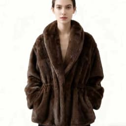 IG 2025 New Women's Casual Warm Cropped Coat With Drawstring Autumn Winter Design Outerwear Polyester Spandex Street Style