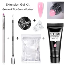 5PCS/Set 20ml Poly Nail Extension Gel Set Soak Off UV LED Acrylic Crystal White Clear Nude Pink Gel Nail UV Construction Gel Kit