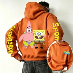 SpongeBob SquarePants and Patrick Star Cartoon Anime 2026 New Spring and Autumn Men's and Women's Fashion Hooded Sports Hoodies