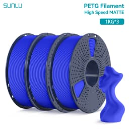 SUNLU 3KG High Speed Matte PETG Filament 1.75mm 1kg Spool (2.2lbs) High Speed Printing Filament Fit Most FDM Printer