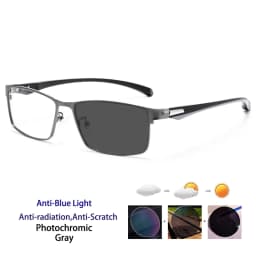 KOCOLIOR Anti Blue Light Men Reading Glasses Titanium Alloy Metal Frame Business Computer Reader +1.50 1.75 2.0 2.25 2.50 2.75
