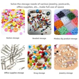 Transparent Storage Container Jewelry Box Clear Plastic Organizer Box Empty Earring Storage Organizer Display Case for Beads