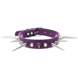 Big Spiked Choker Punk Rock Leather Collar For Women Metal Goth Necklace Jewelry Alternative Fashion Festival  Accessory