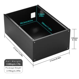 Nobsound HiFi Aluminum Case for DIY Amplifier Chassis Amplifier Case for Preamp Box