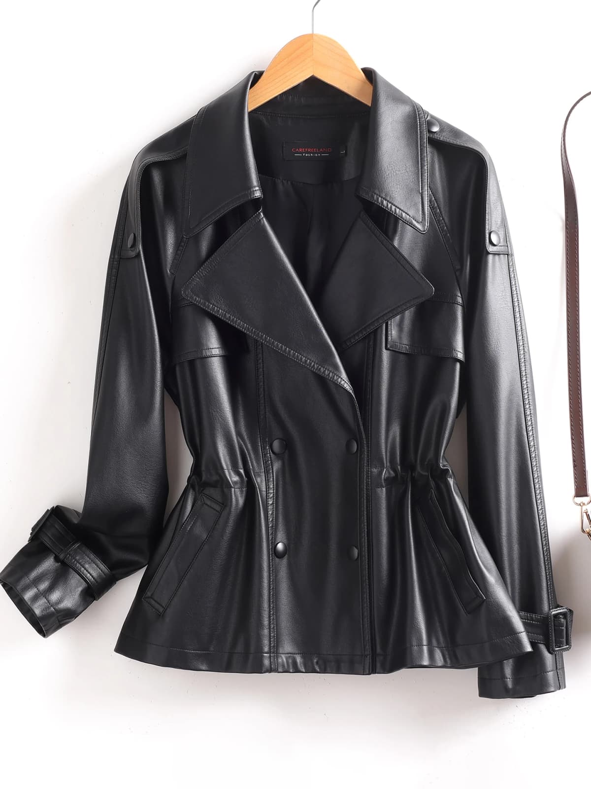 Real Leather Jacket Women's Mid-Length Slimming 2026 New Spring Autumn Korean Style Waist-Cinching Sheepskin Coat