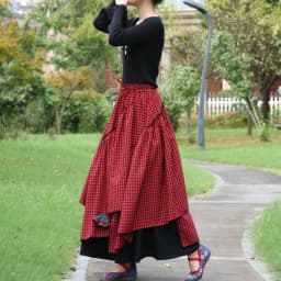 TIYIHAILEY-Women's Plaid Irregular Skirts, Long Maxi, Elastic Waist, Cotton Linen, Chinese Style, S-2XL, Autumn, New 2026