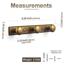 Goo-Ki Hangers Hook Zinc Alloy Wall Hook Bronze Cloth Coat Bag Hat Hanging Hooks Bathroom Kitchen Anitque Racks with Screws